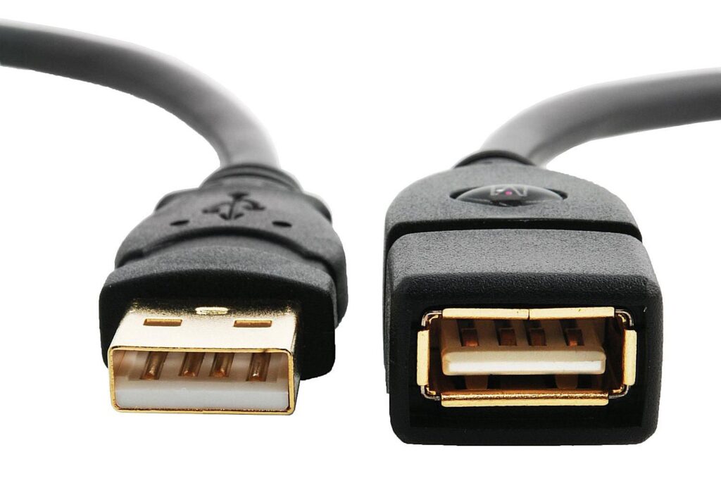 USB type A – male and female port