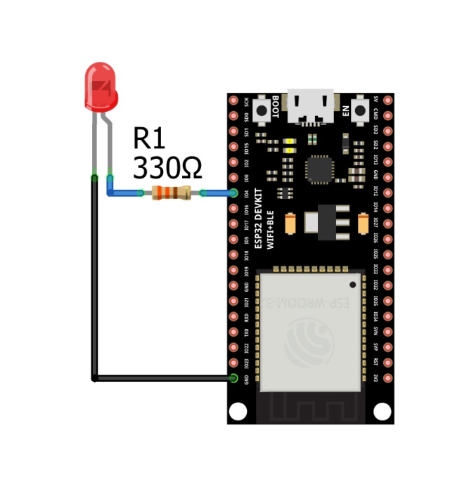 External led with ESP32