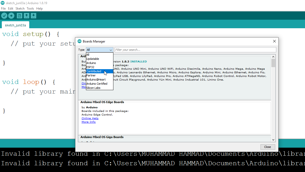 Installing ESP32 Board in Arduino IDE 4