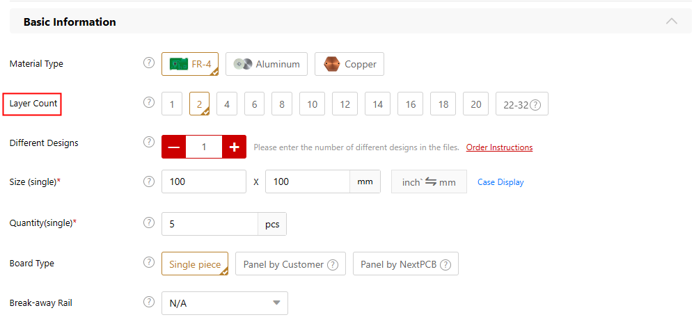 PCB Cost Estimate