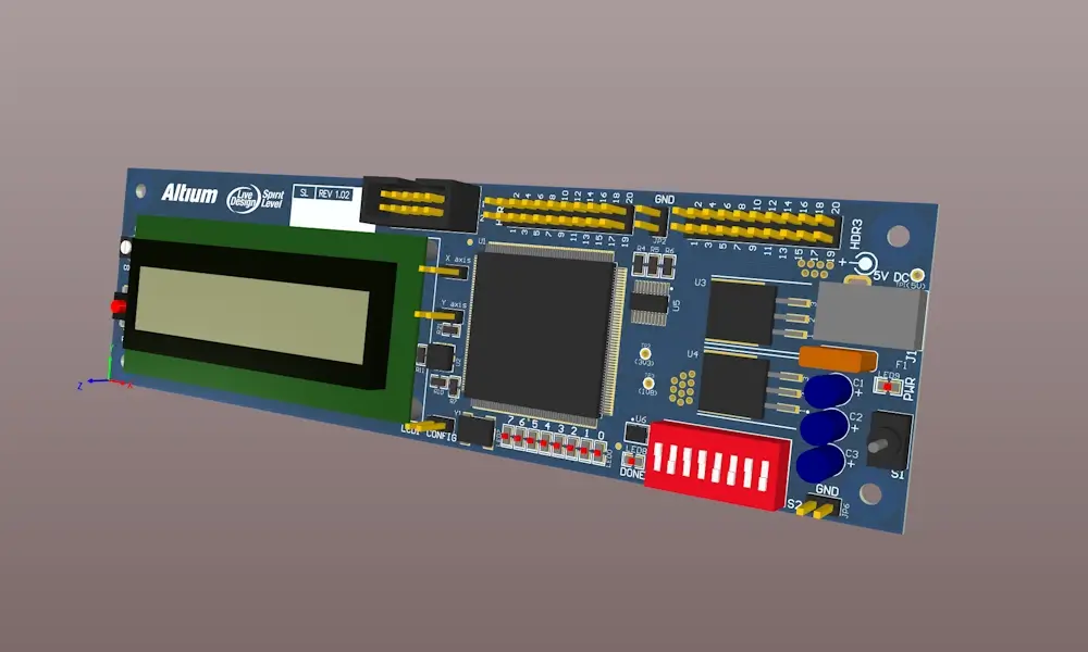 Altium Designer 3D viewer preview - SpiritLevel by natecollette