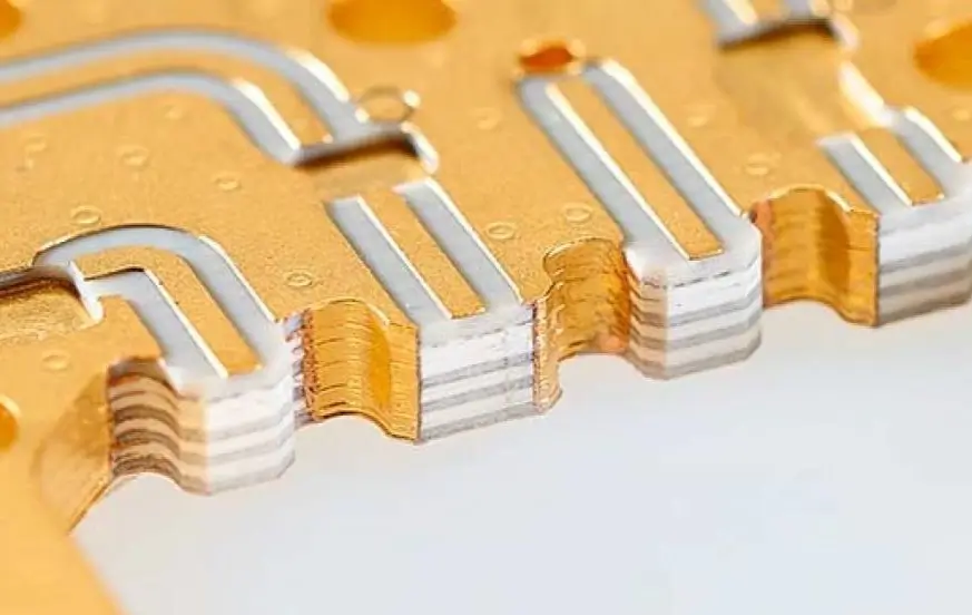 PTFE (Teflon) PCB close-up for high-frequency applications